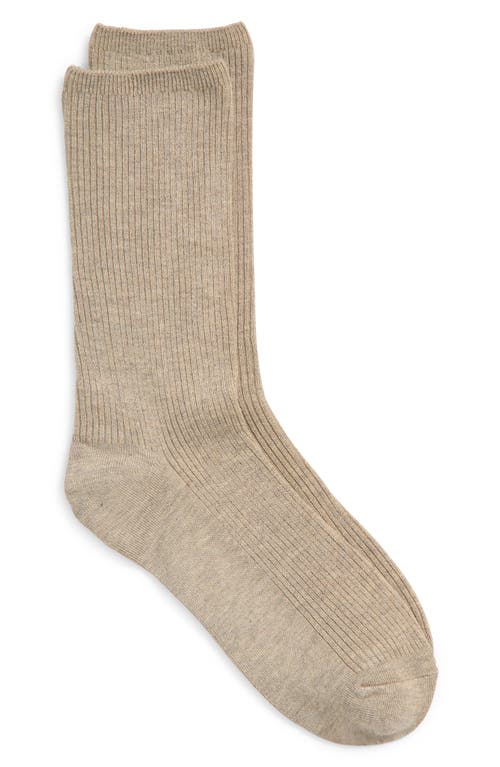 Nordstrom Rib Crew Socks In Oatmeal Heather