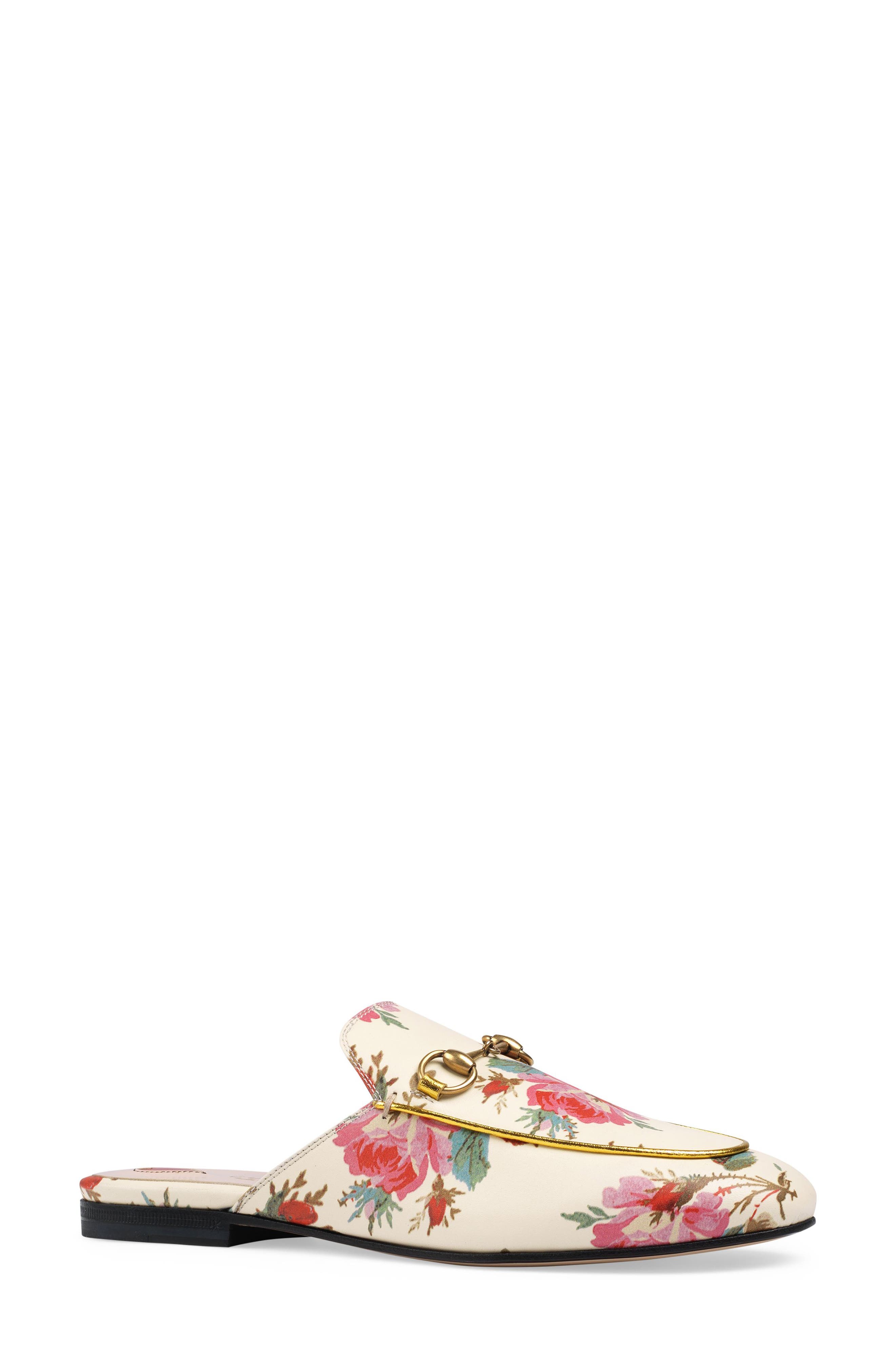 Gucci Princetown Floral Loafer Mule, Main, color, 