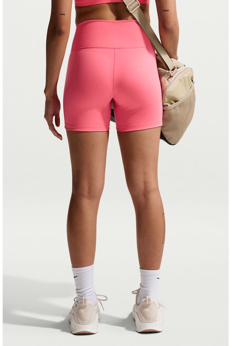 One Elemental Dri-FIT High Waist Bike Shorts, Alternate, color, SEA CORAL/ WHITE