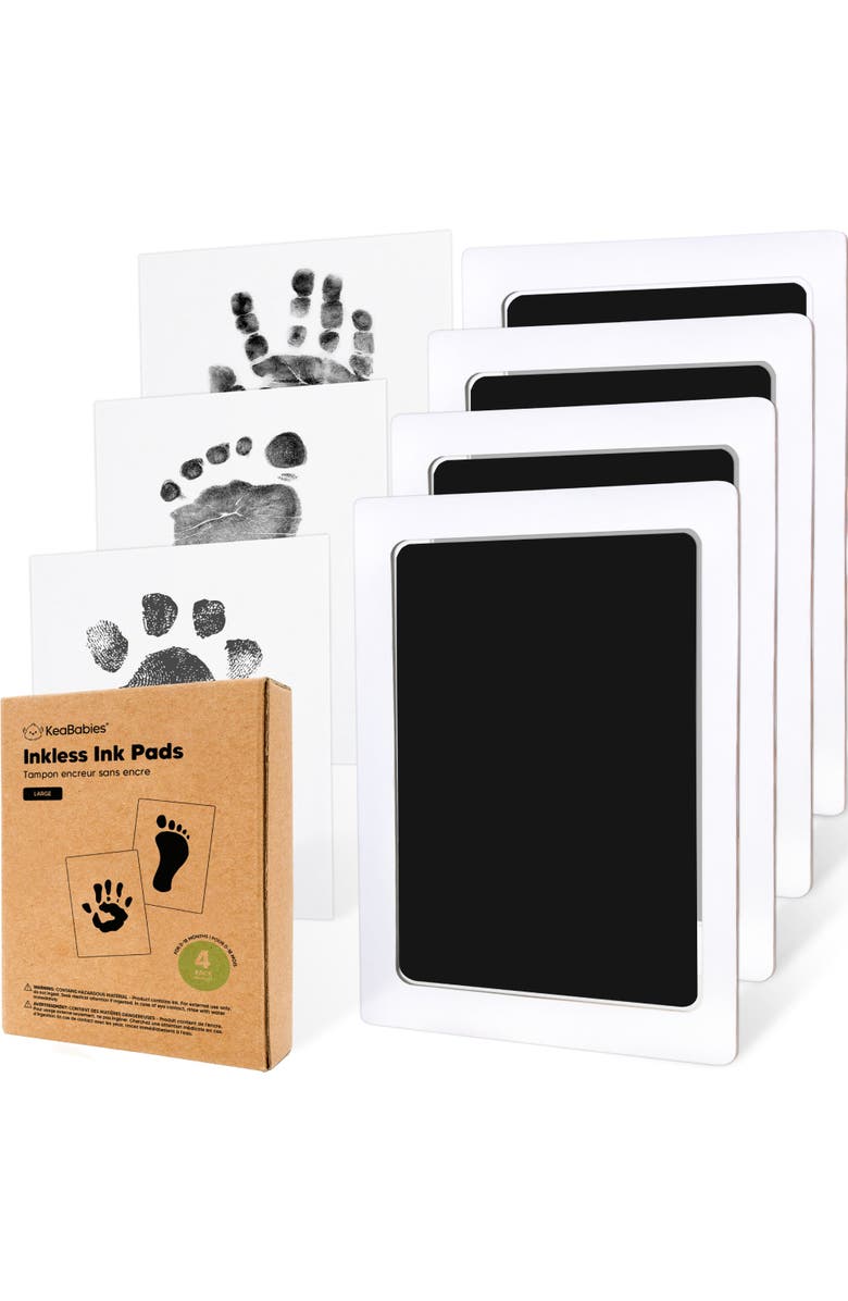 KeaBabies 4-Pack Inkless Ink Pads, Main, color, Jet Black