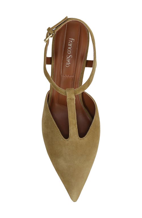 Franco Sarto Ovett Pointed Toe T-strap Pump In Green