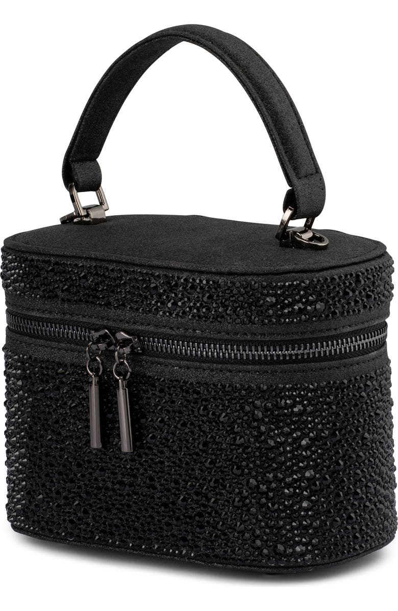 Olga Berg Beckie Crystal Top Handle Vanity Case, Alternate, color,