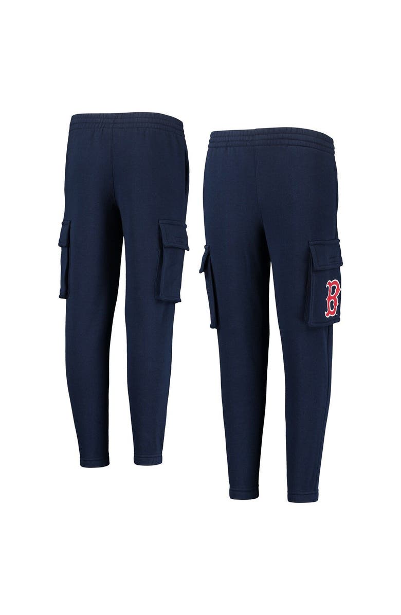 Outerstuff Youth Navy Boston Red Sox Players Anthem Fleece Cargo Pants, Main, color, 