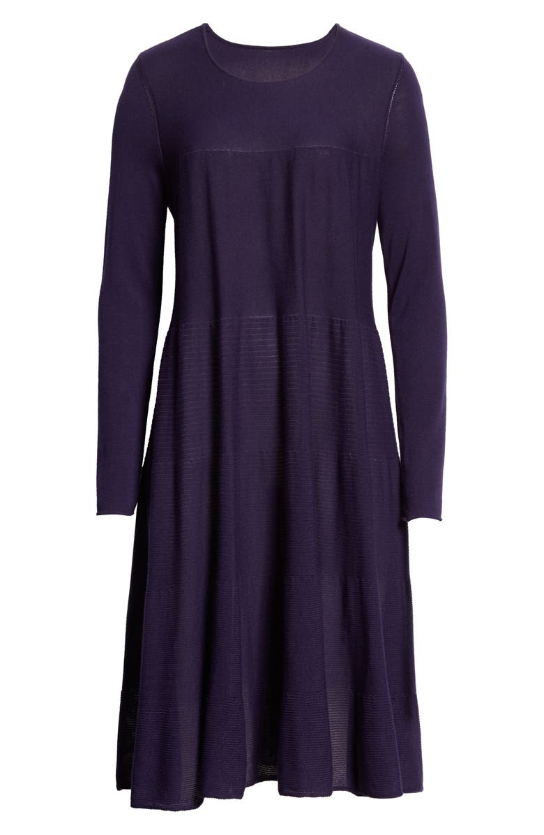Merlette Addison Rib Detail Long Sleeve Dress, Alternate, color, 