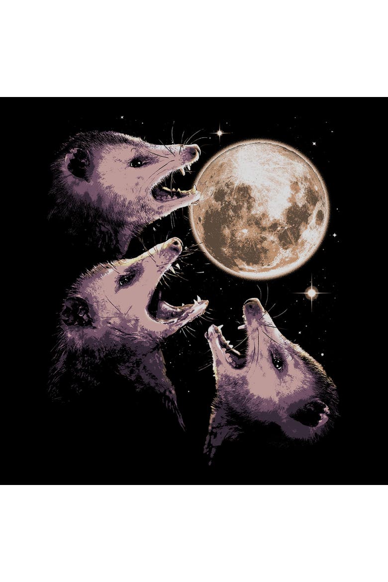 Men's Lost Gods Opossums Moon Call  Graphic T-Shirt, Alternate, color, Black
