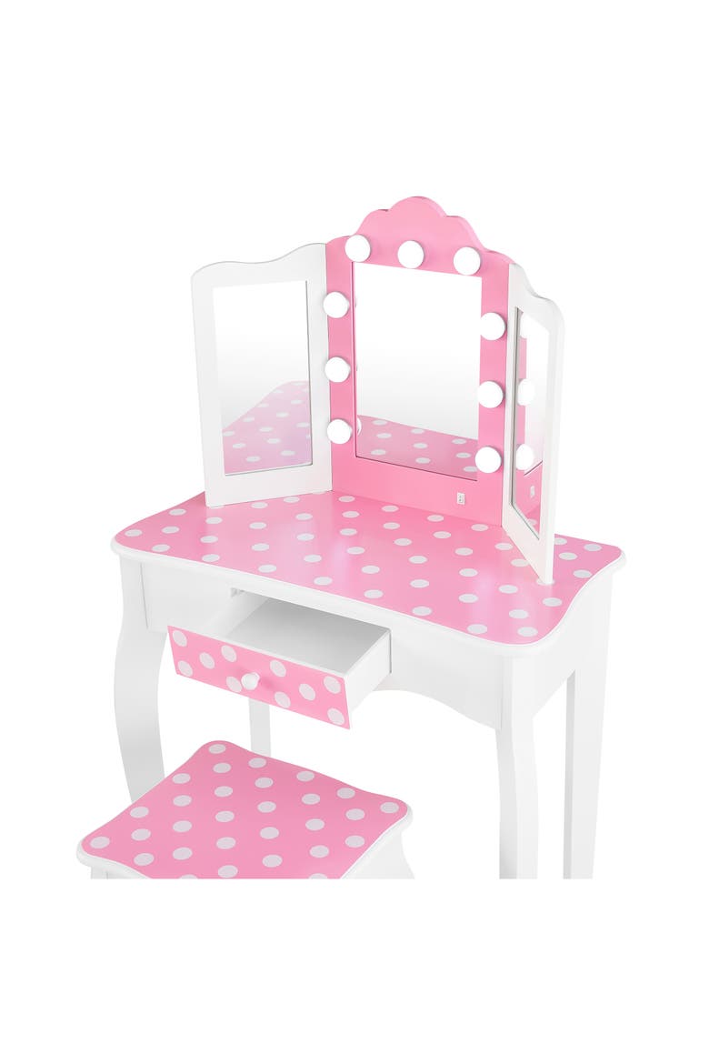 Fantasy Fields Gisele Vanity Table & Stool Set, Alternate, color, PINK