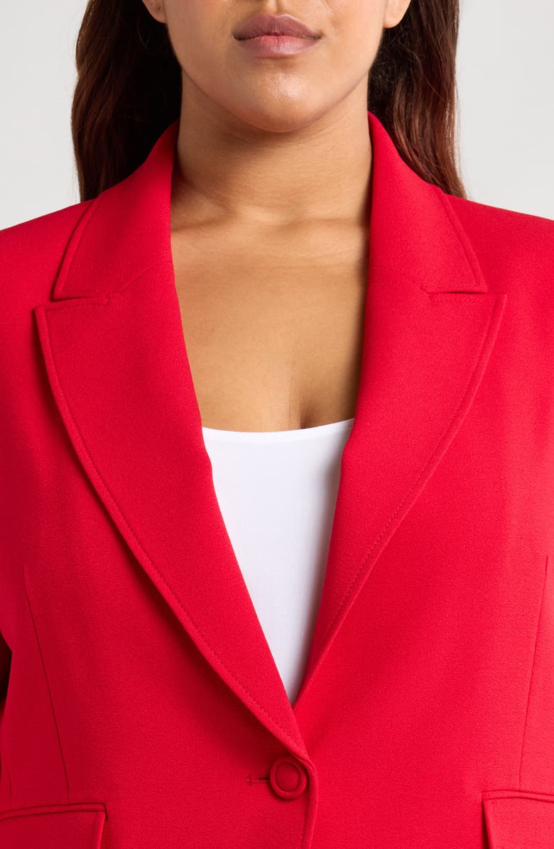 Tahari ASL One-Button Blazer, Alternate, color, Lipstick