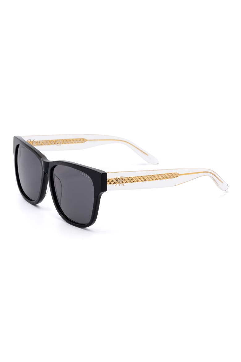Hollywood Star 48mm Square Sunglasses, Alternate, color, DARK KNIGHT