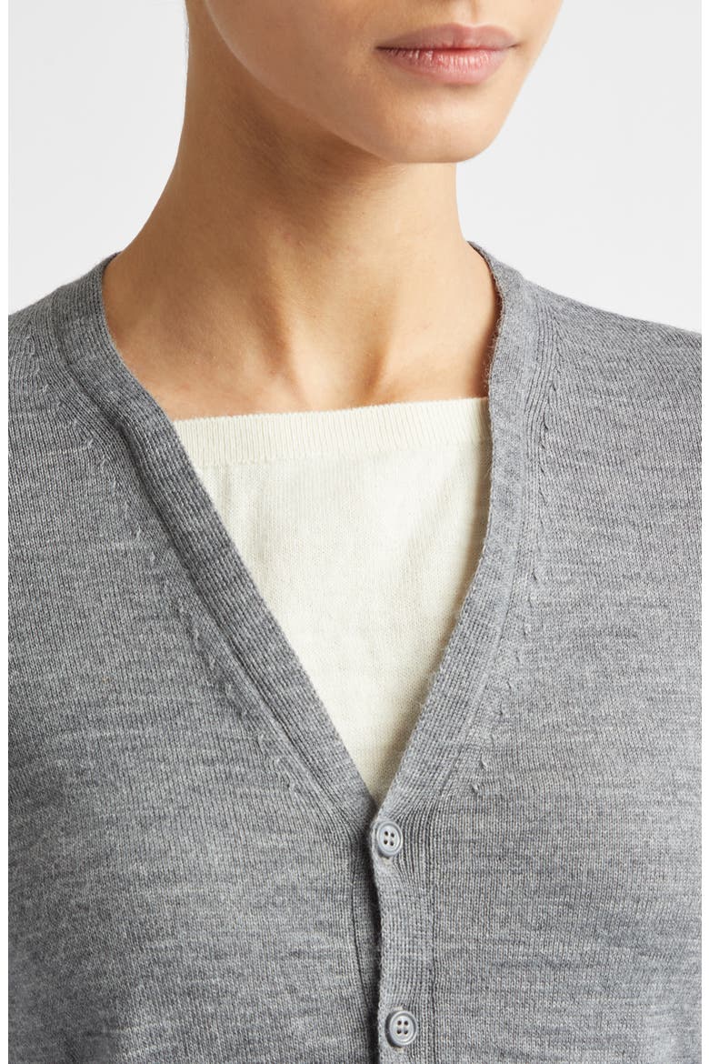 Wool Blend Cardigan, Alternate, color, GREY MELANGE