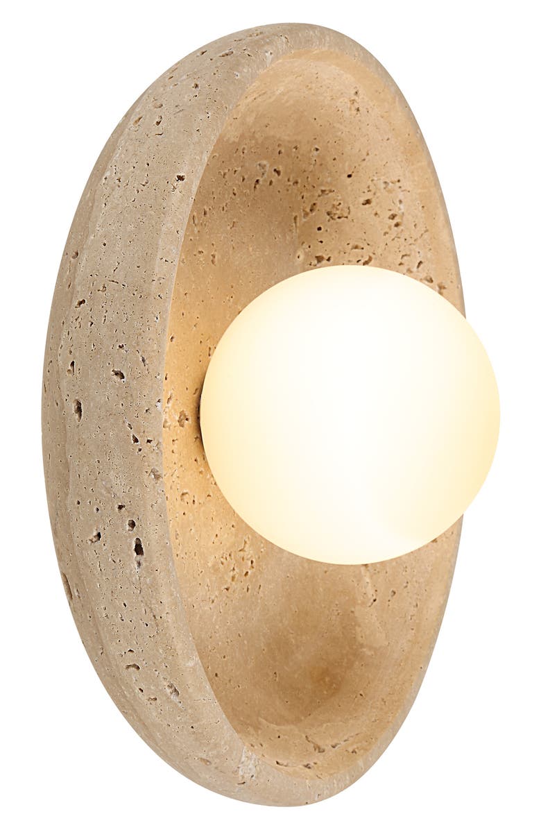 Renwil Myrtos Travertine Wall Sconce, Alternate, color,