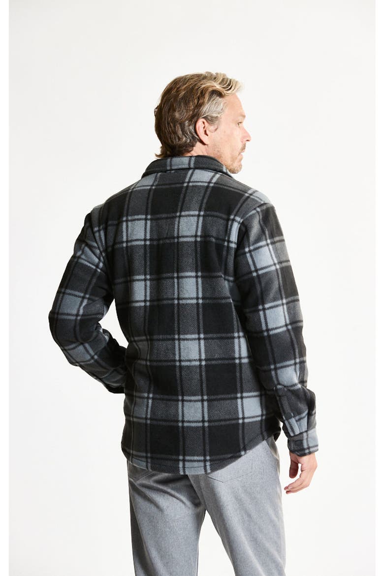 Bonded Plaid Overshirt, Alternate, color, BLACK PLAID