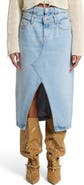 Seven Double Waistband Denim Maxi Skirt