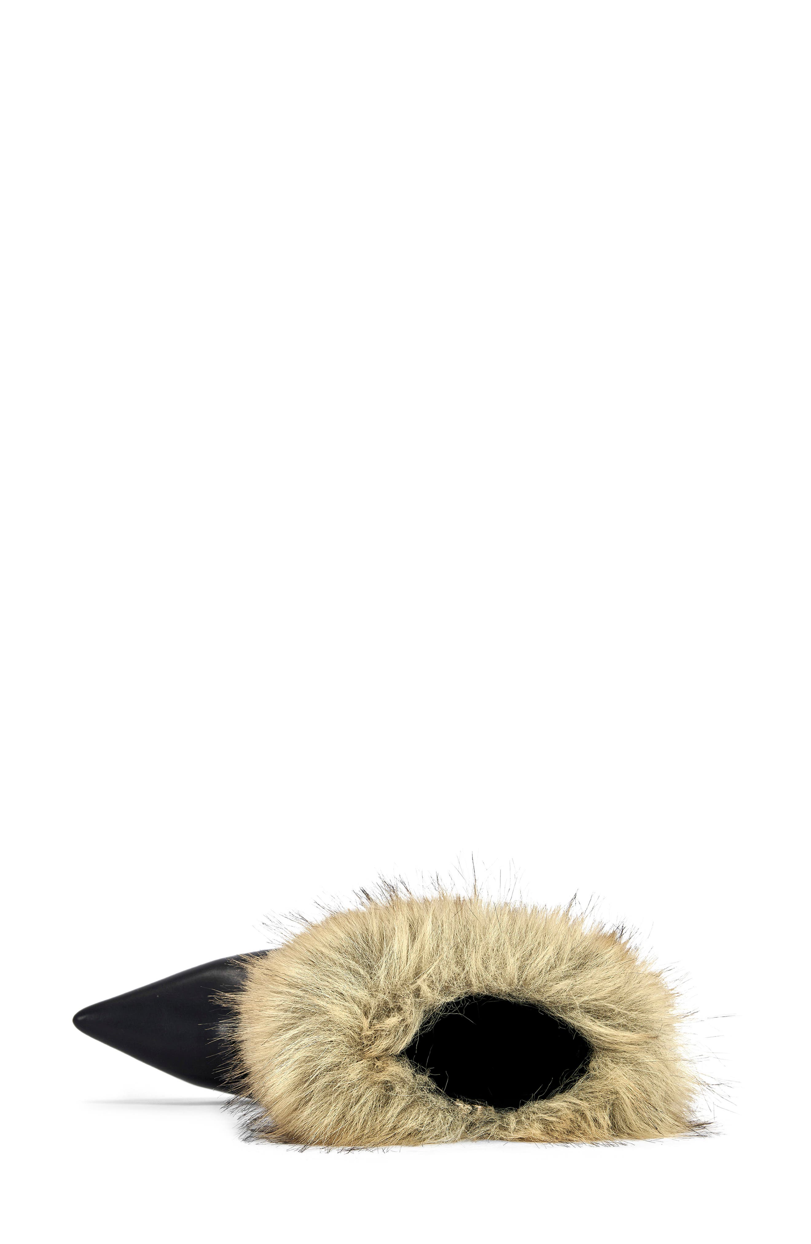 Prima Faux Fur Trim Bootie, Alternate, color, BLACK