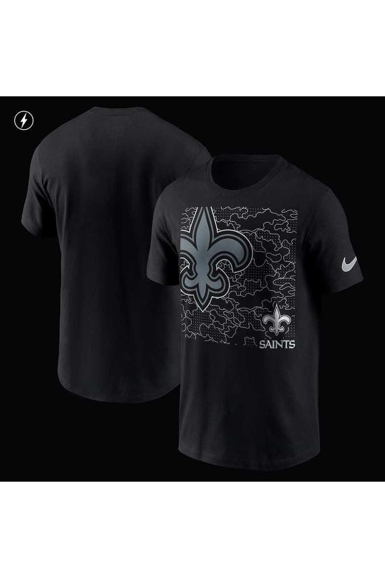 Men's Nike Black New Orleans Saints RFLCTV T-Shirt, Alternate, color, Black