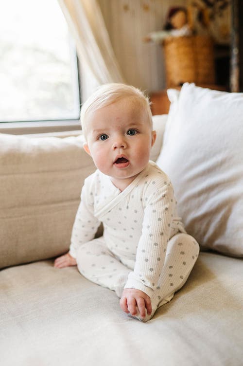 Ely's & Co. Baby Cotton Ribbed Zipper Footie In Sailor