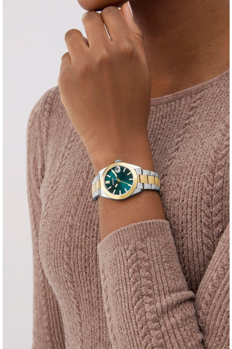 Date Bracelet Watch, 32mm, Alternate, color, 2-TONE