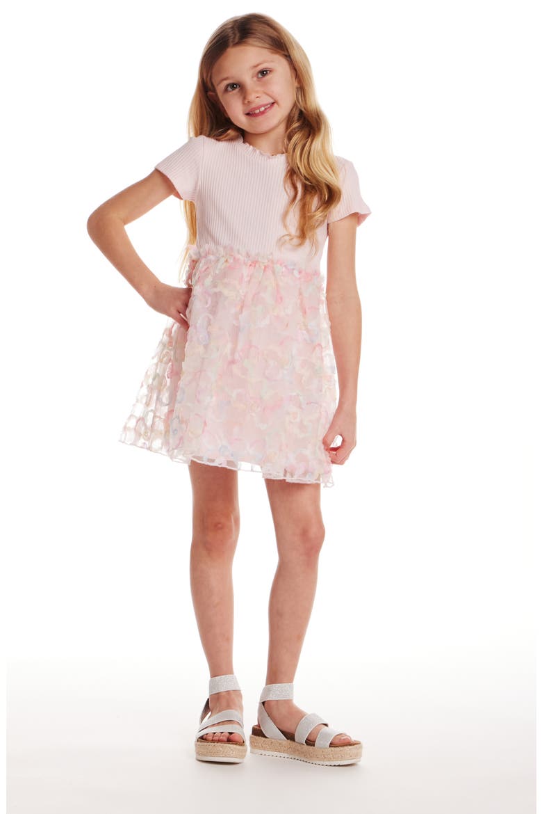 Kids' Floral Tulle Dress, Alternate, color, LIGHT PINK
