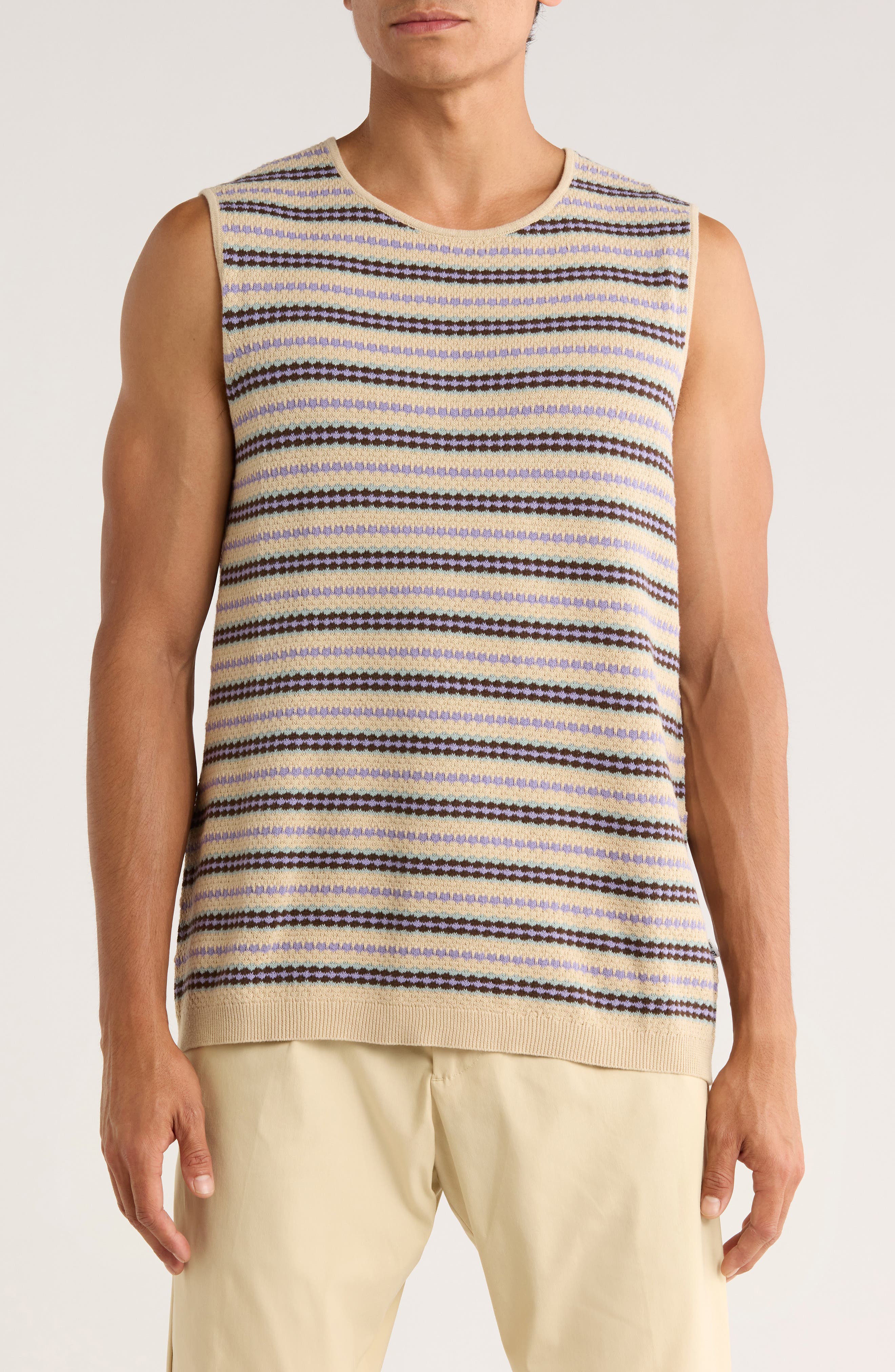 NN07 Bari Stripe Organic Cotton Knit Tank