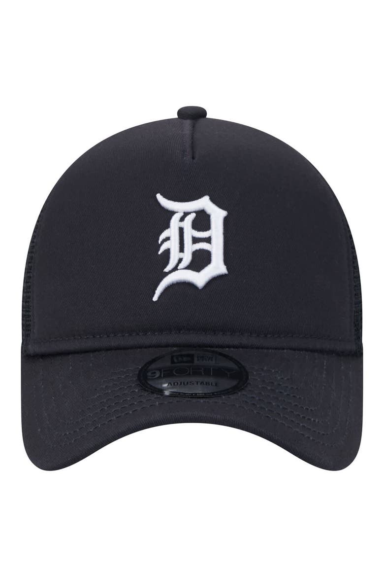 Men's New Era Navy Detroit Tigers 9FORTY A-Frame Trucker Adjustable Hat, Alternate, color, Navy