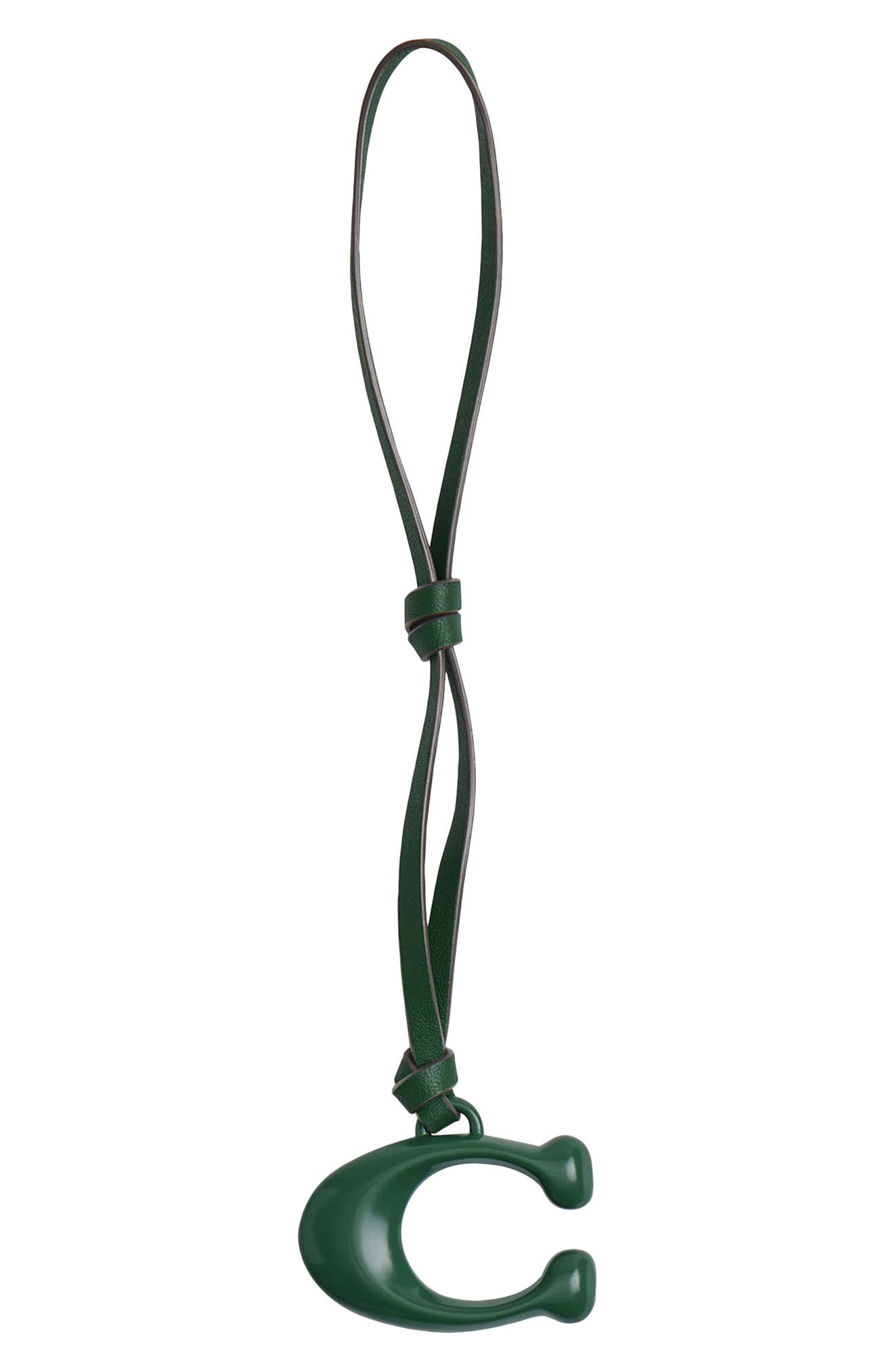 COACH C Monogram Leather Loop Bag Charm, Main, color, 