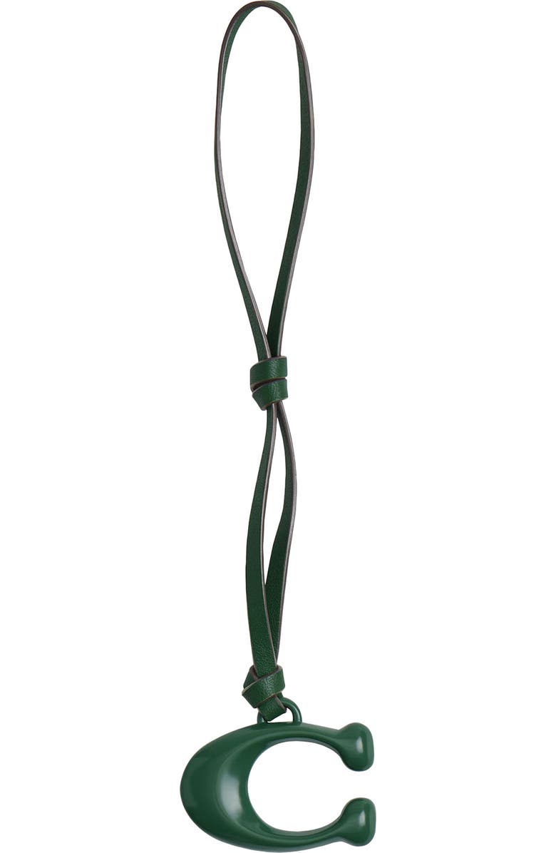 COACH C Monogram Leather Loop Bag Charm, Main, color,