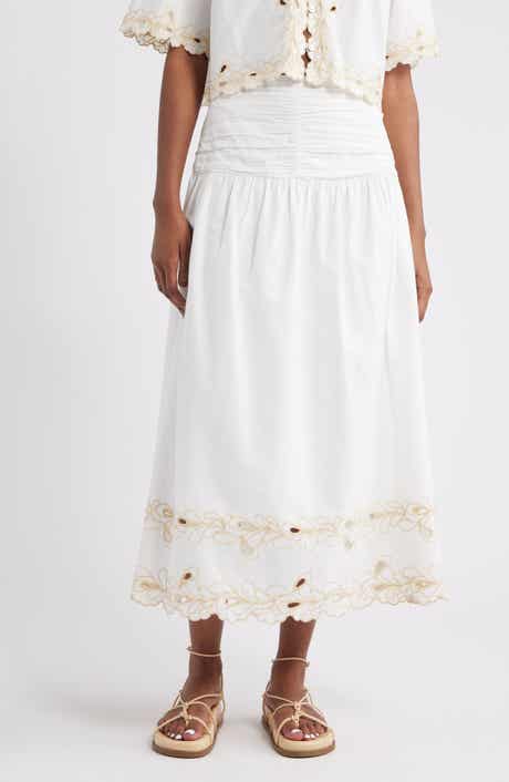 Rails Sol Embroidered Eyelet Cotton Skirt