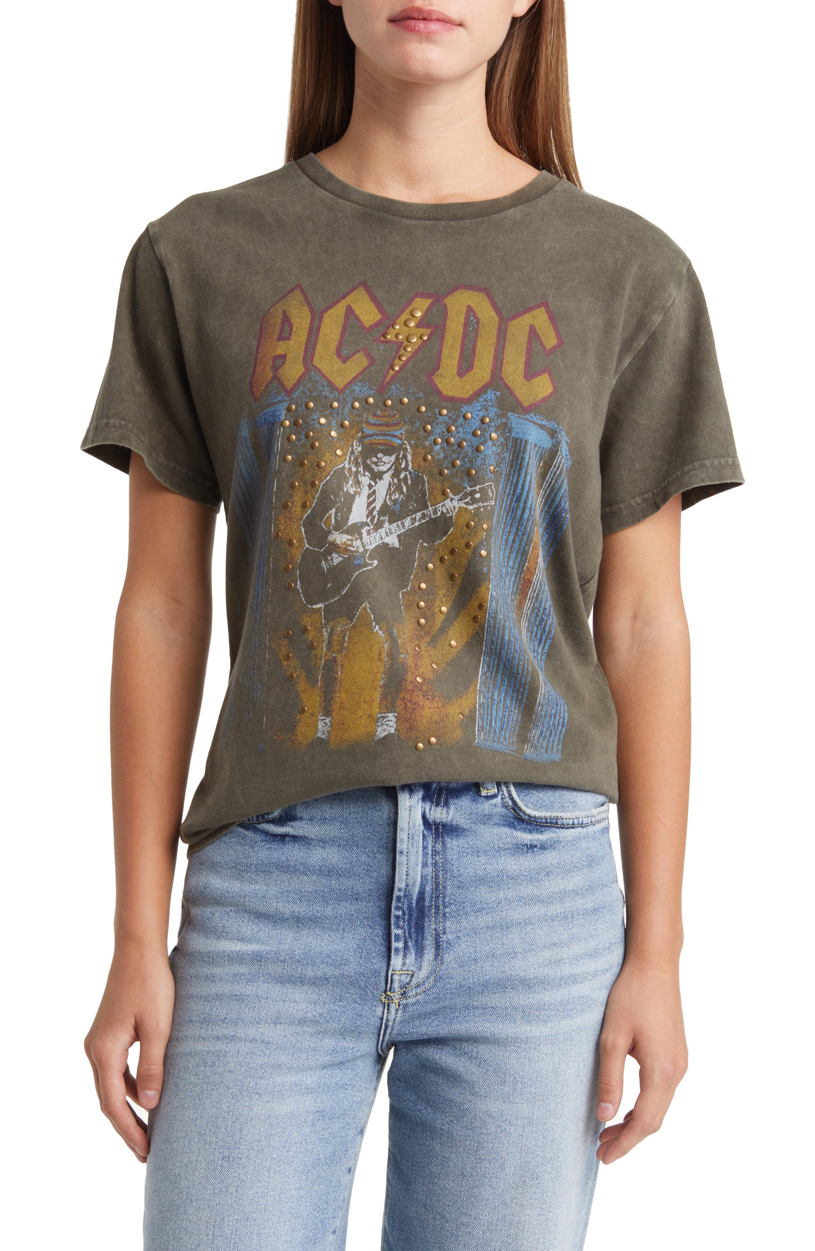 AC/DC Embellished Cotton Graphic T-Shirt (Women) | Nordstromrack