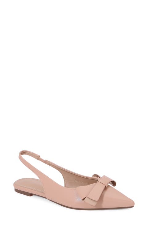Cinnamon Bow Slingback Flat
