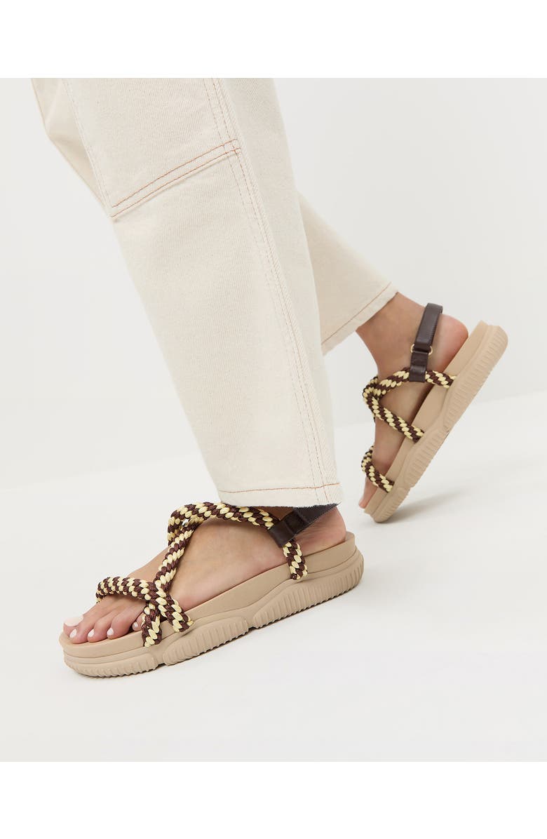 Loeffler Randall Ozzy Sport Sandal, Alternate, color, Cream/ Brown/ Butter