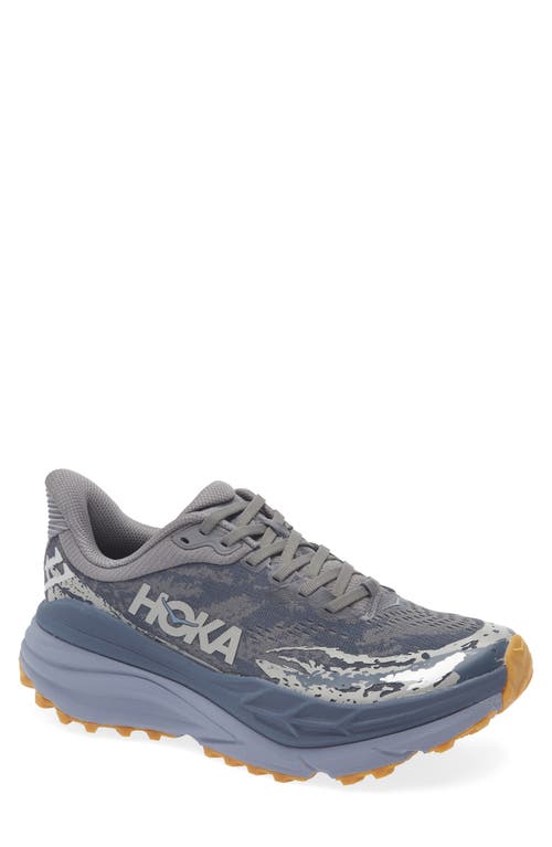 HOKA Stinson ATR 7 Running Shoe in Satellite Grey /Varsity Navy 