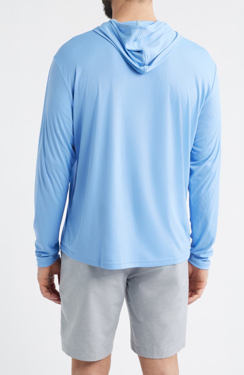 Peter Millar Featherweight Performance Sun Hoodie, Alternate, color, Bluebird