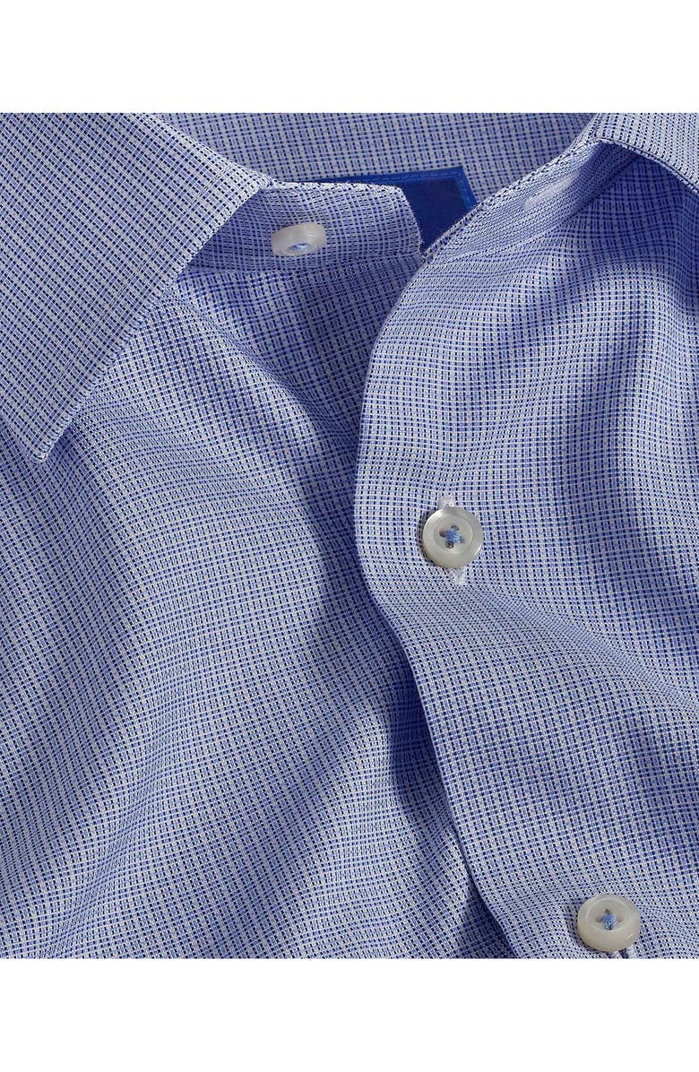 David Donahue Slim Fit Micro Dobby Cotton Dress Shirt, Alternate, color, 