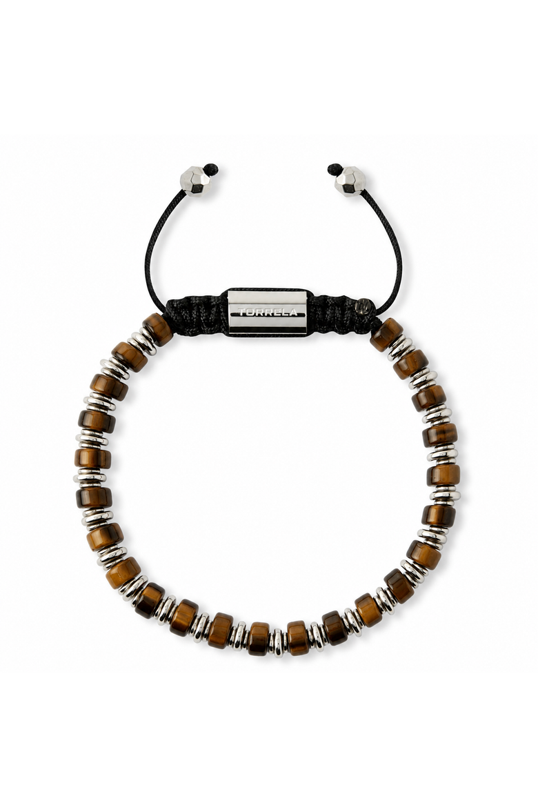 Brown Tiger Eye Heishi Beaded Bracelet, Main, color, Brown Tiger Eye