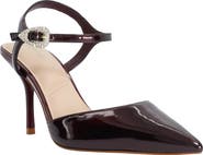 Dune London Channelled Pointed Toe Ankle Strap Pump