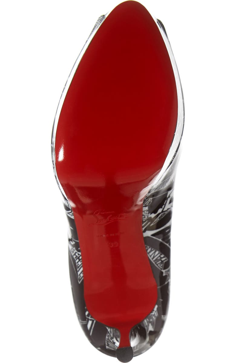 Christian Louboutin Fetish Graffiti Peep Toe Platform Pump, Alternate, color,