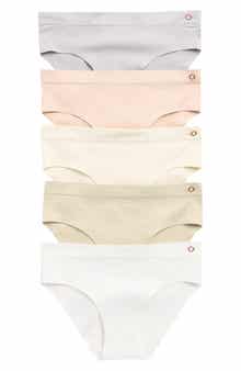 Danskin Assorted 5-Pack Laser Cut Seamless Rib Hipster Panties