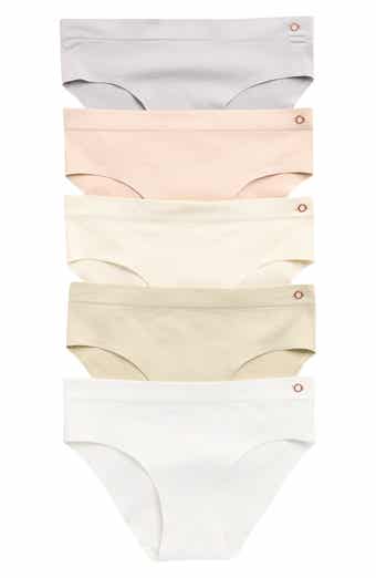 Danskin Assorted 5-Pack Laser Cut Seamless Rib Hipster Panties