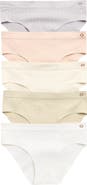 Danskin Assorted 5-Pack Laser Cut Seamless Rib Hipster Panties