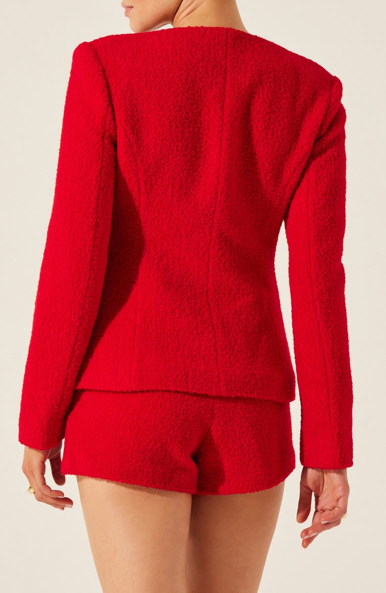 ASTR the Label Rivka Knit Blazer, Alternate, color, Red