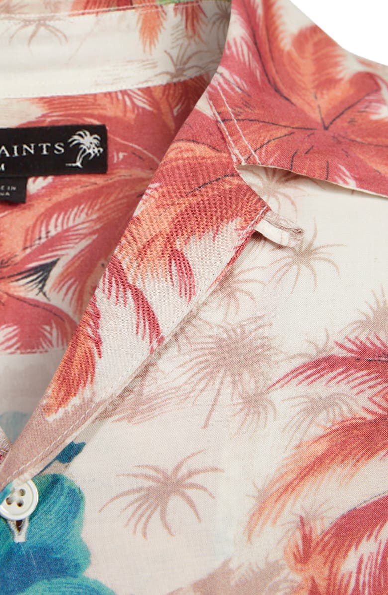 AllSaints Kanaloa Short Sleeve Button-Up Aloha Shirt, Alternate, color, 