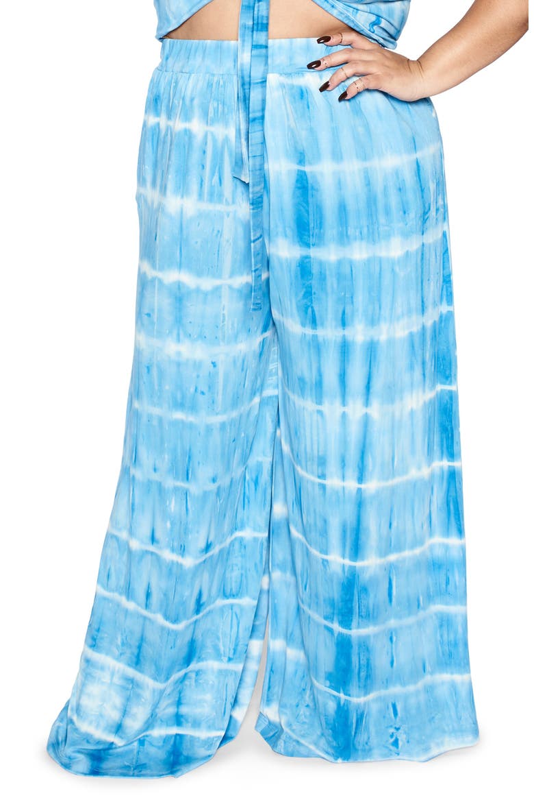 Sedona Leisure Wide Leg Pants (Nordstrom Exclusive), Main, color, BLUE TIE DYE