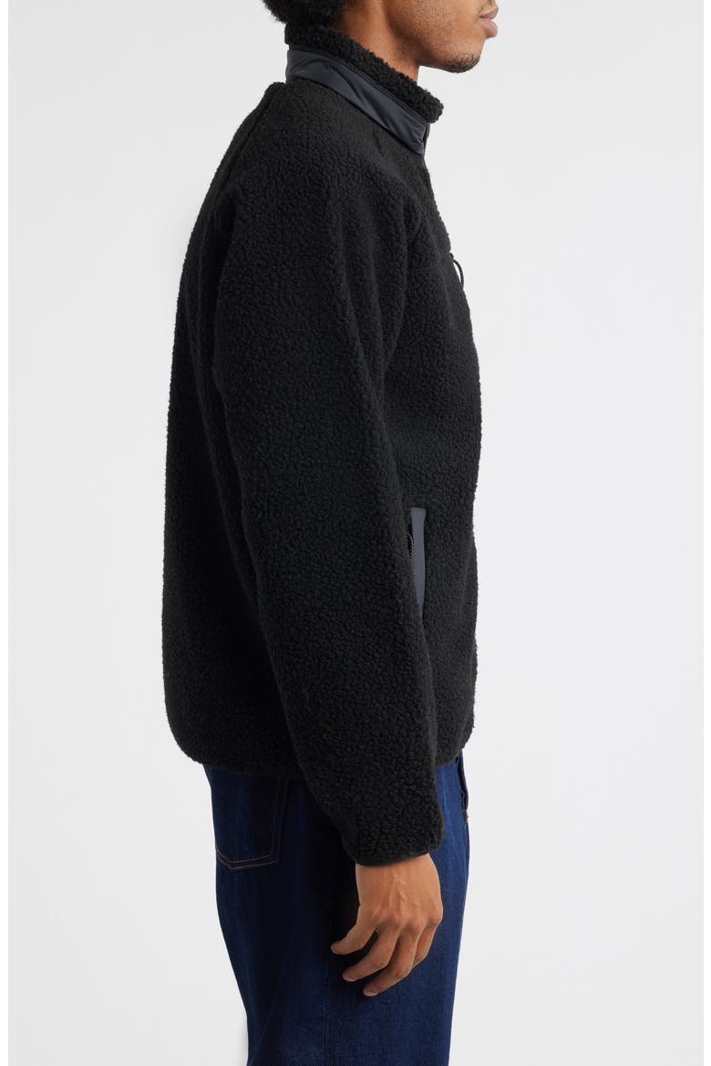 Prentis Fleece Zip Jacket, Alternate, color, BLACK
