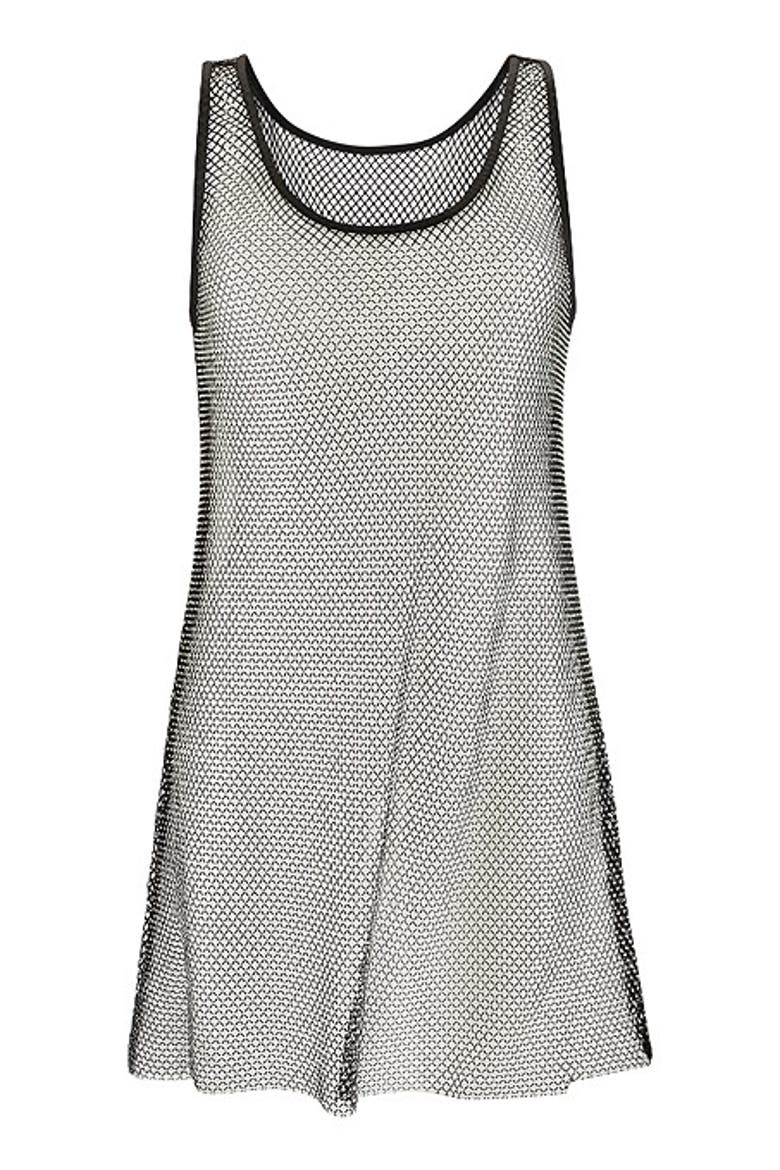 Women's Rhinestone Mesh Negligee, Alternate, color, Black