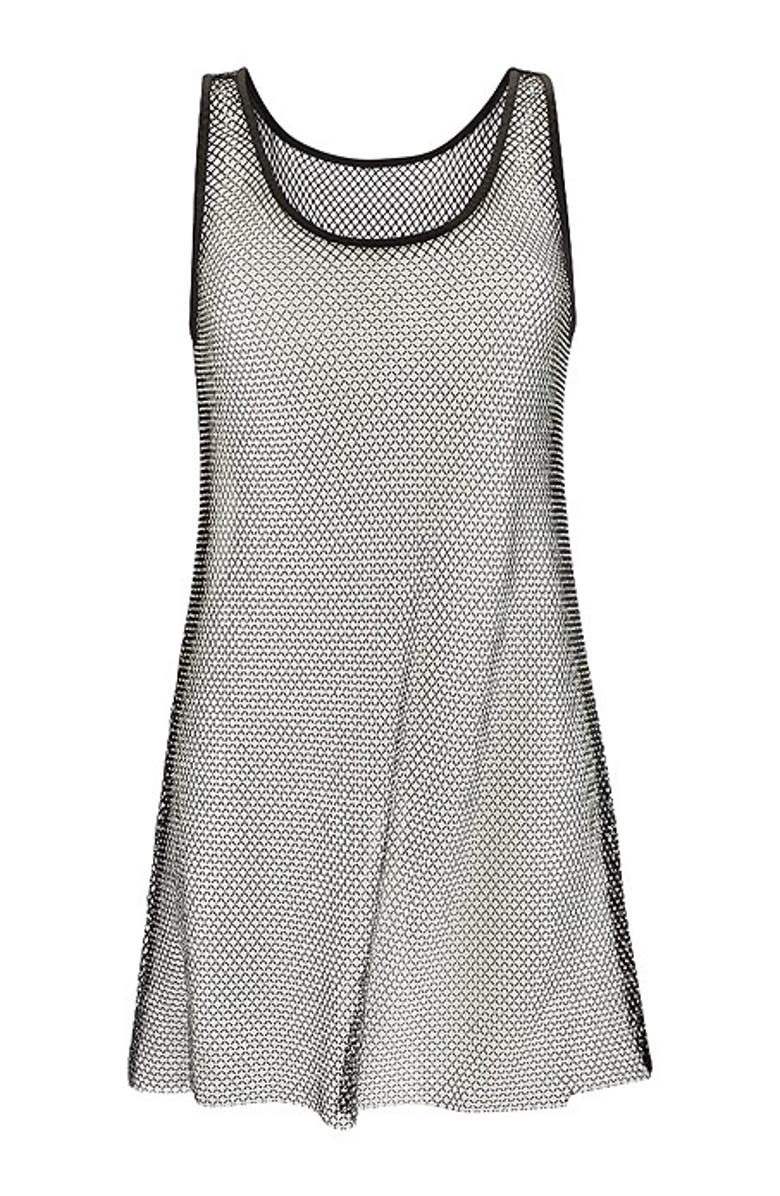 LASCANA Women's Rhinestone Mesh Negligee, Alternate, color, Black