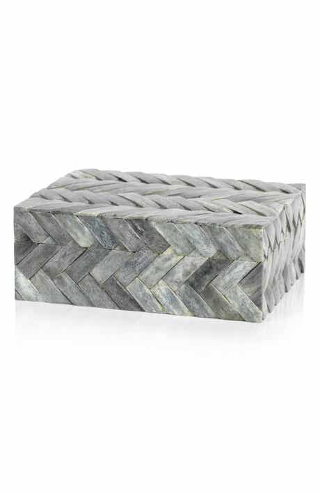 Zodax Bengkulu Herringbone Bone Decorative Box