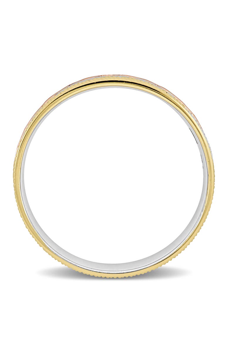 Julianna B. Men's Zigzag Wedding Band 14k 3-Tone, Alternate, color, 