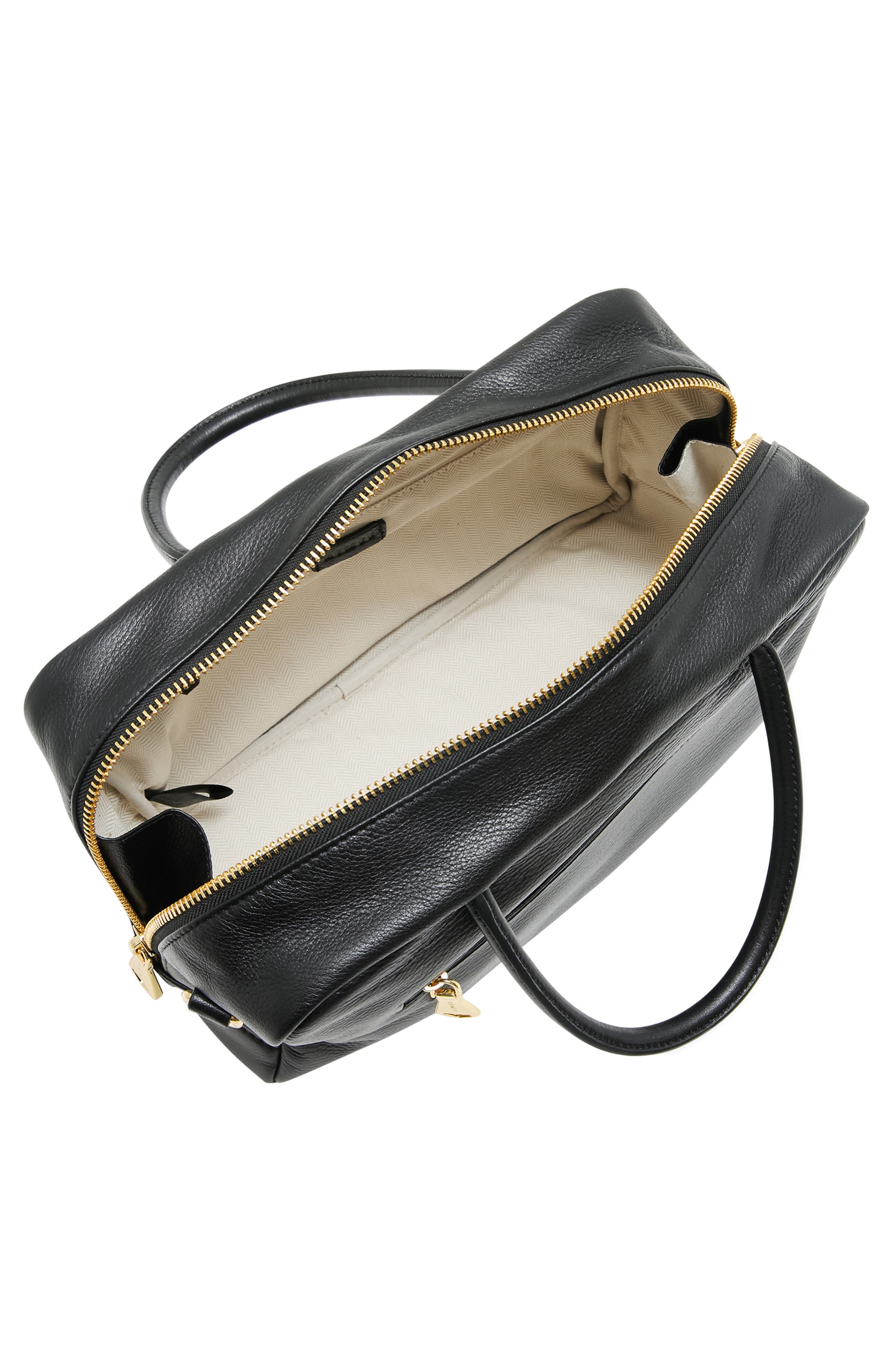 AIMEE Ritual Leather Satchel, Alternate, color, Black