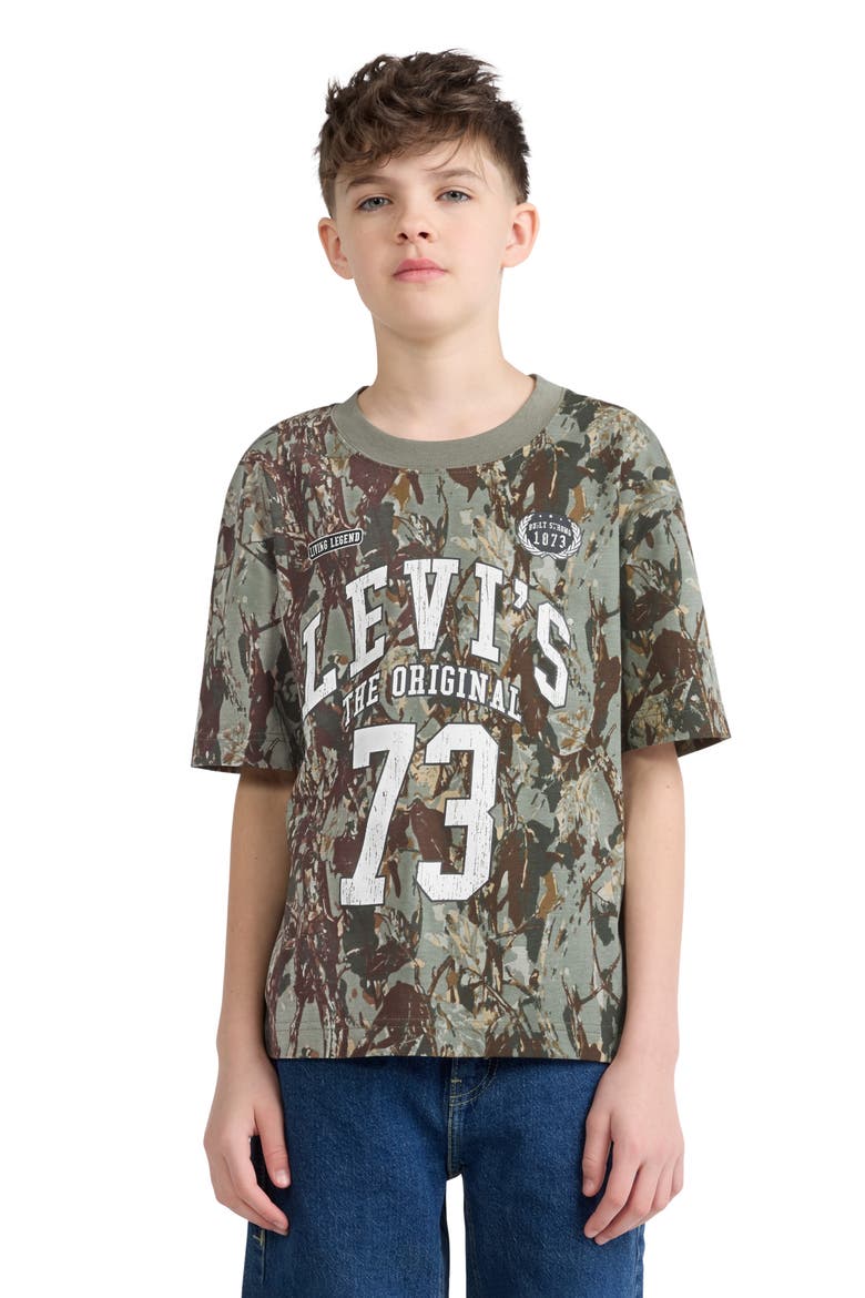 Kids' Tree Camo T-Shirt, Alternate, color, SEA SPRAY