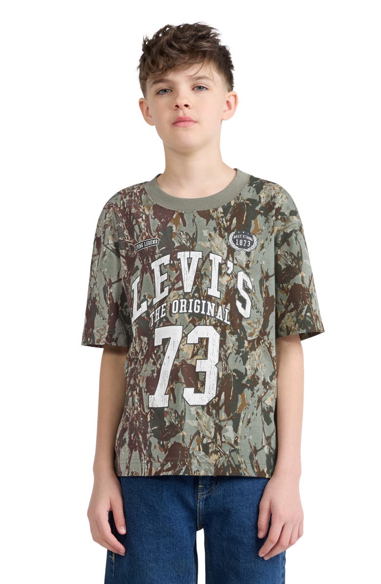 Levi's Kids' Tree Camo T-Shirt, Alternate, color, Sea Spray