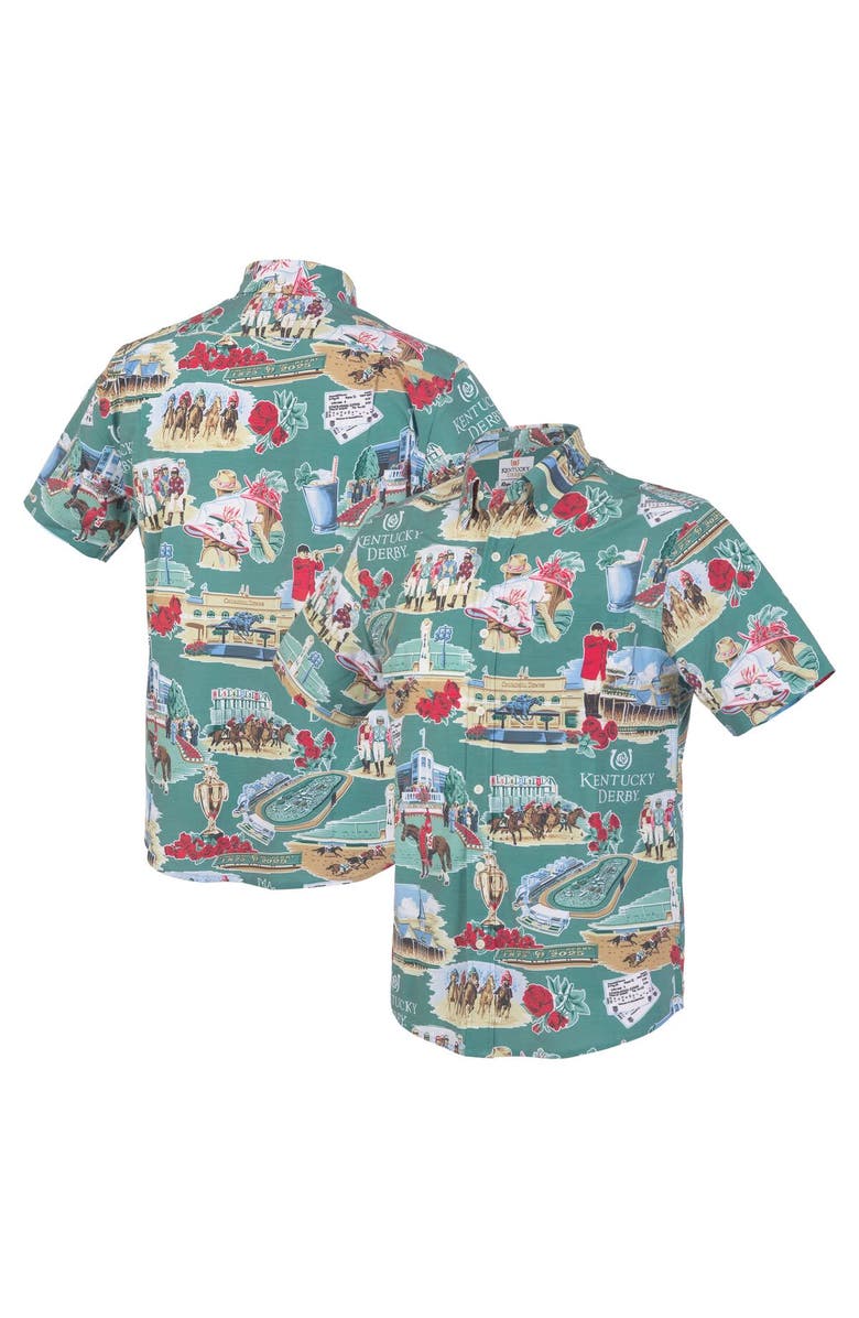 Reyn Spooner Men's Reyn Spooner Green Kentucky Derby Button-Up Shirt, Main, color, Green